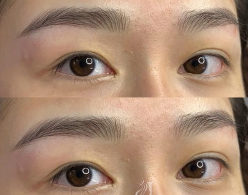 Chân mày sợi hairstroke bao lâu thì bong?